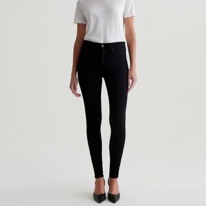 AG Farrah Skinny Velvet Jeans | Size 26R | Black | Adriano Goldschmied